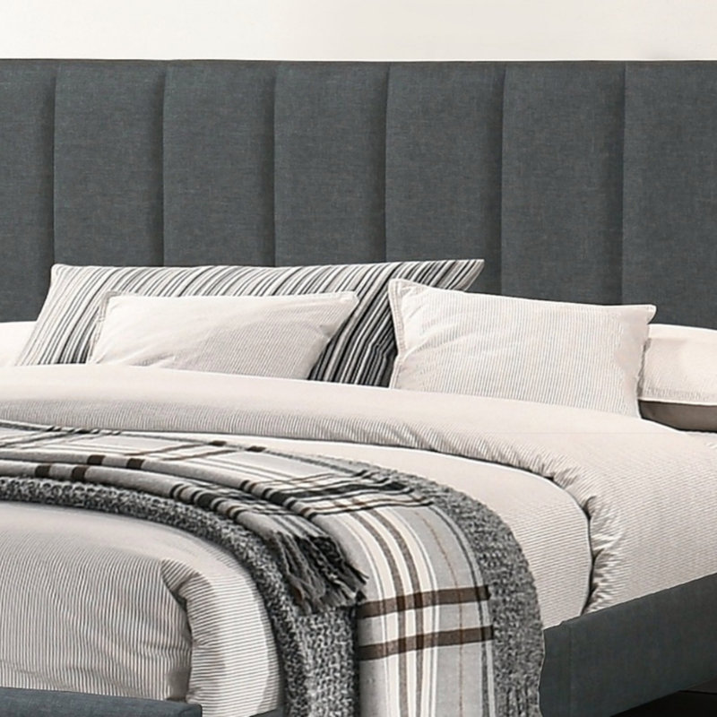 Magnifique lit 1pc Polyfiber Bed, Gris anthracite, Lit double