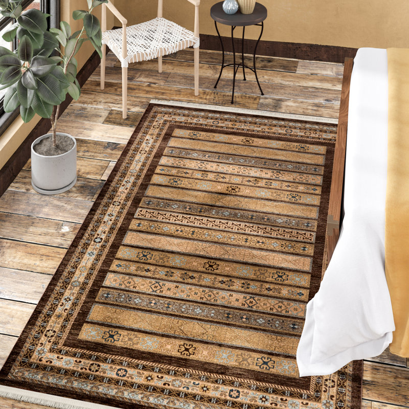 Jaeden Geometric Area Rug, Rectangle 10'6" x 16'5", Brown 