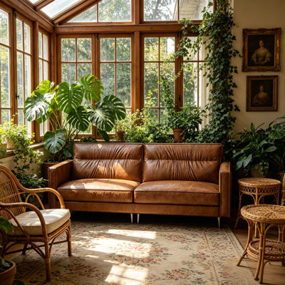 3 Seater Faux Leather Sofa