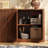67" Fluted Sideboard Buffet Cabinet With Storage, Large Buffet Cabinet With 6 Doors For Kitchen And Living Room-1667110144