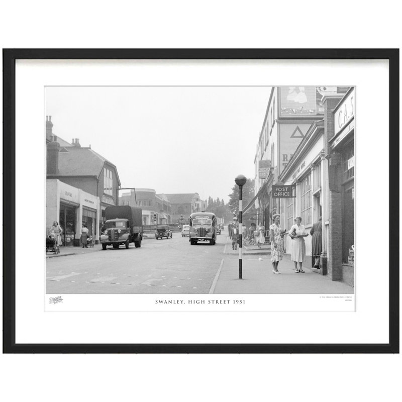 Swanley, High Street 1951 1 Piece Single Picture Frame Wall Art, 28cm H x 36cm W x 2.3cm D