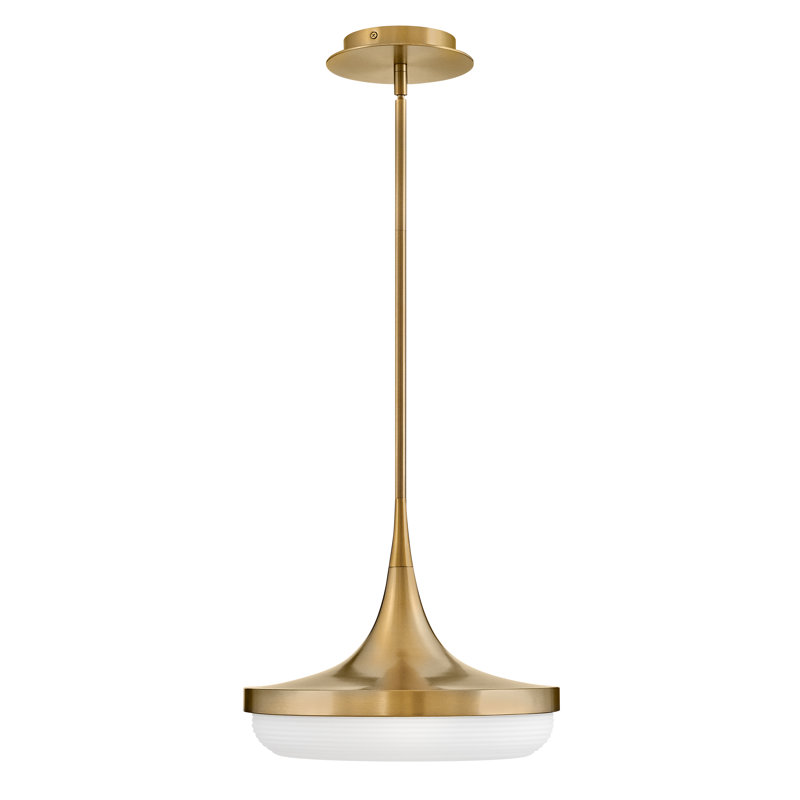 1 - Ligh Bowl LED Pendant, Lacquered Brass