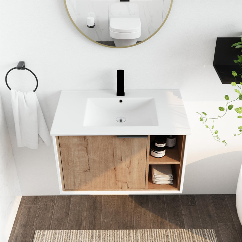 Alen 30'' Single Bathroom Vanity with Ceramic Top
