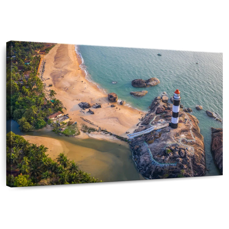 Kapu Beach Lighthouse, 8" H x 12" W