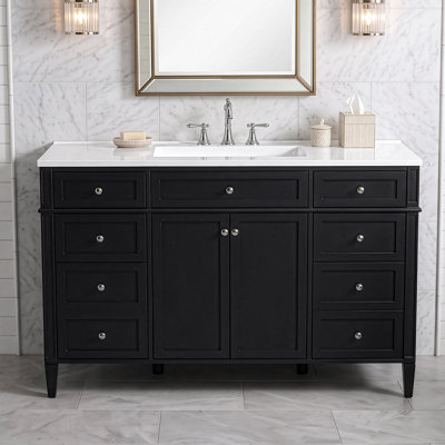 Meuble-lavabo 48 po avec lavabo 48 po, 6 tiroirs et 2 portes 