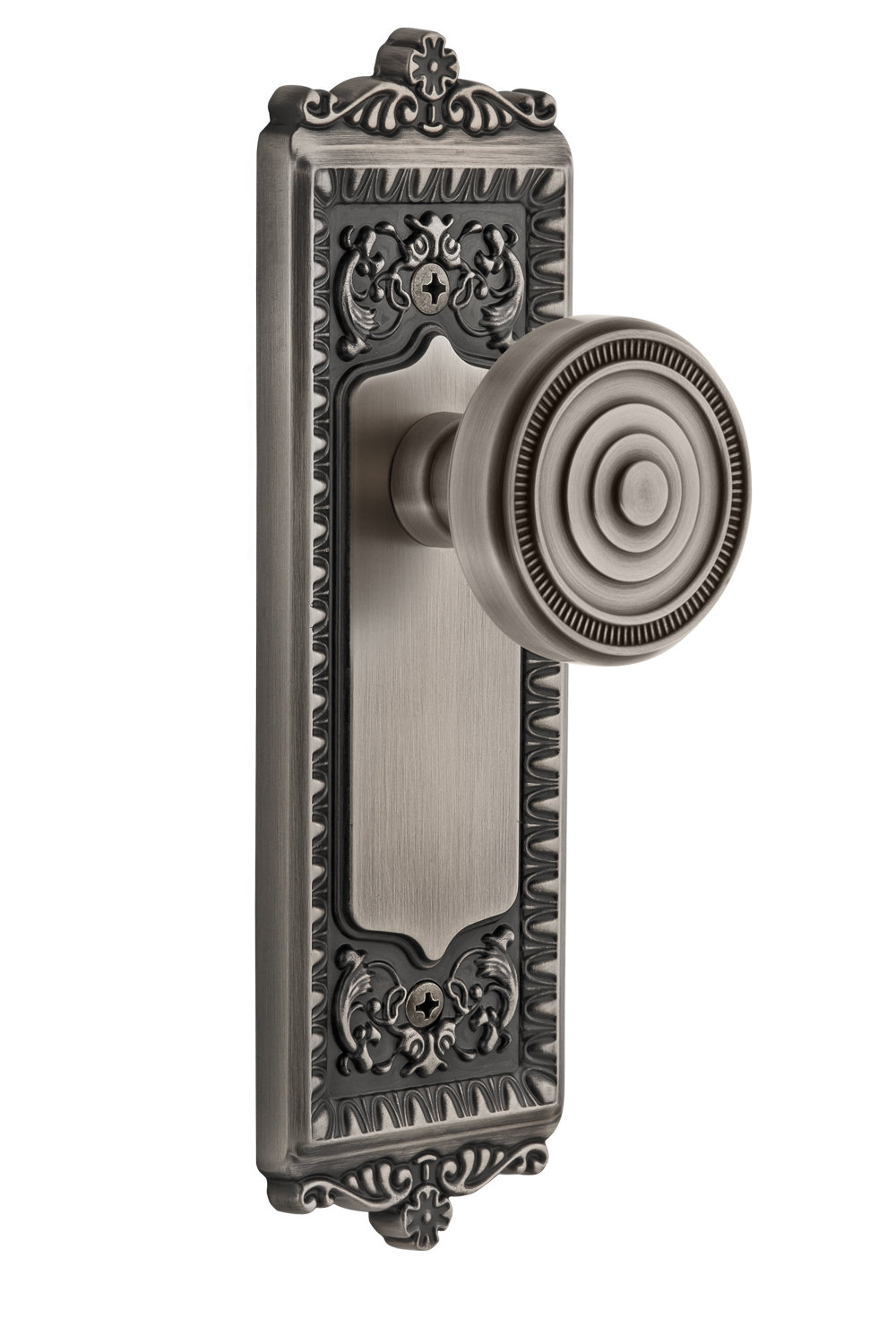 Grandeur Windsor Plate Privacy with Soleil Door Knob | Wayfair