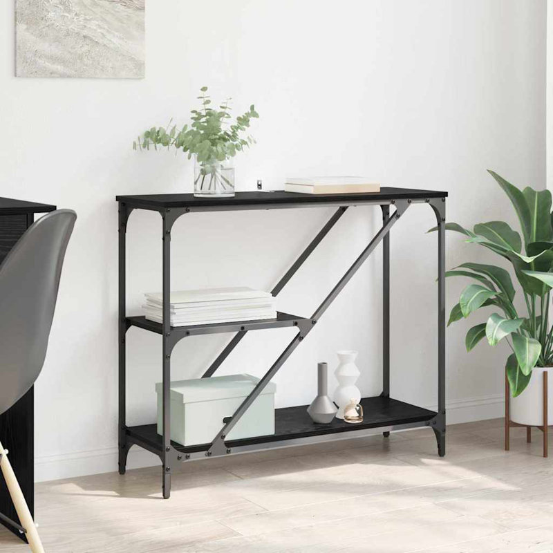 88.5cm Console Table, Black Oak