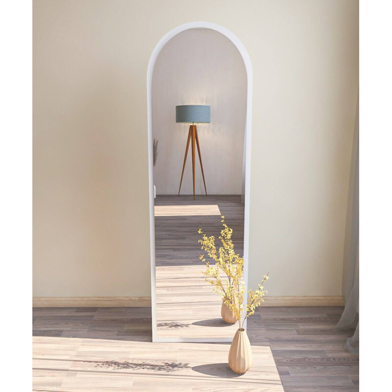 Gonde Engineered Wood Flat Mirror, White