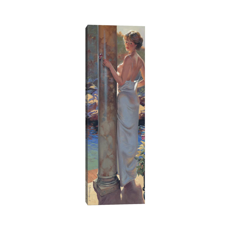 Silver Rays by Maher Morcos - Wrapped Canvas Panoramic Painting, 30.48 cm H x 91.44 cm W x 1.91 cm D