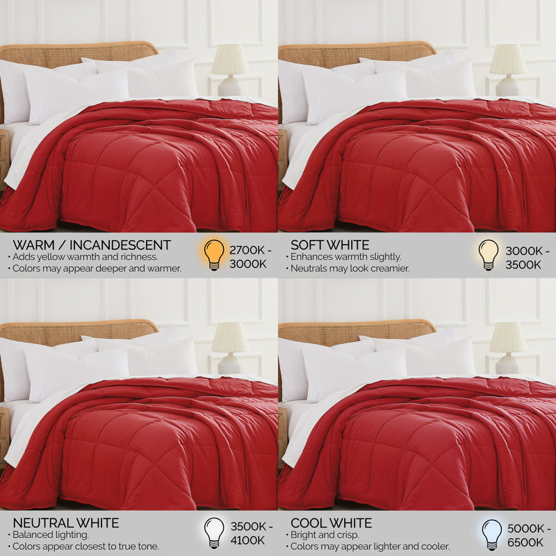 Vilano Springs ® Oversized Down Alternative Comforter with piped Edging and corner loops, Easy care, Queen Comforter