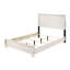 1 lit double à panneau contemporain en bois blanc / beige, lit de chambre à coucher, 80,2 po x 56,1 po 54 po, assemblage de bois nécessaire pour le sommier-1535527643