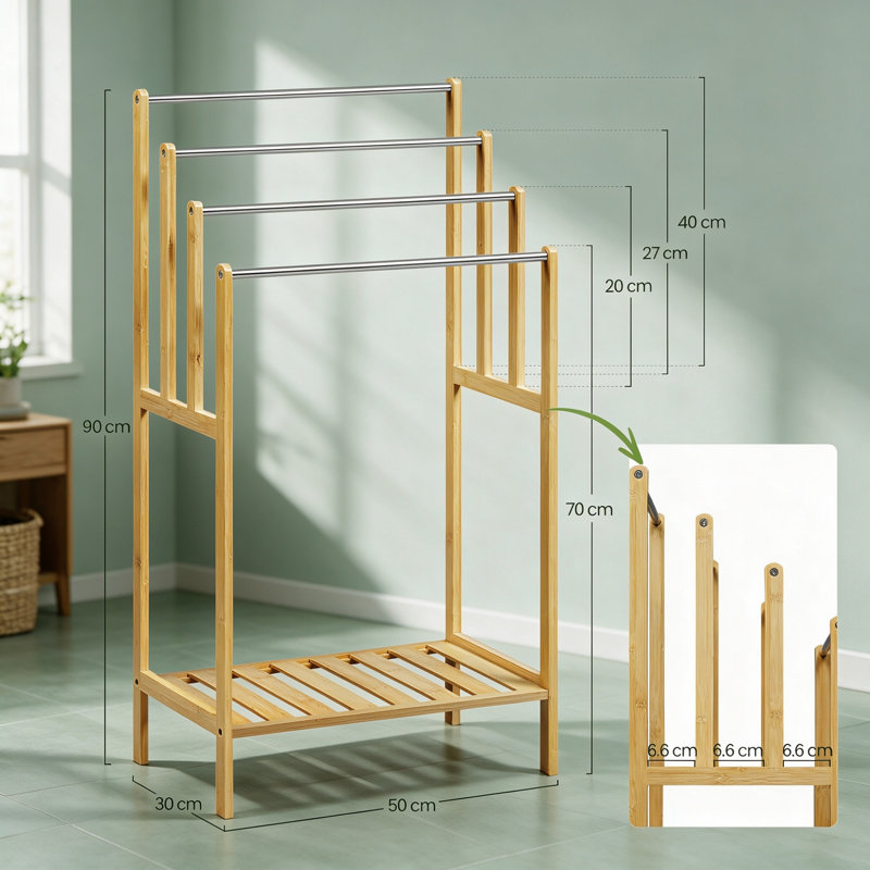 50 cm L Wall Mounted Towel Rack