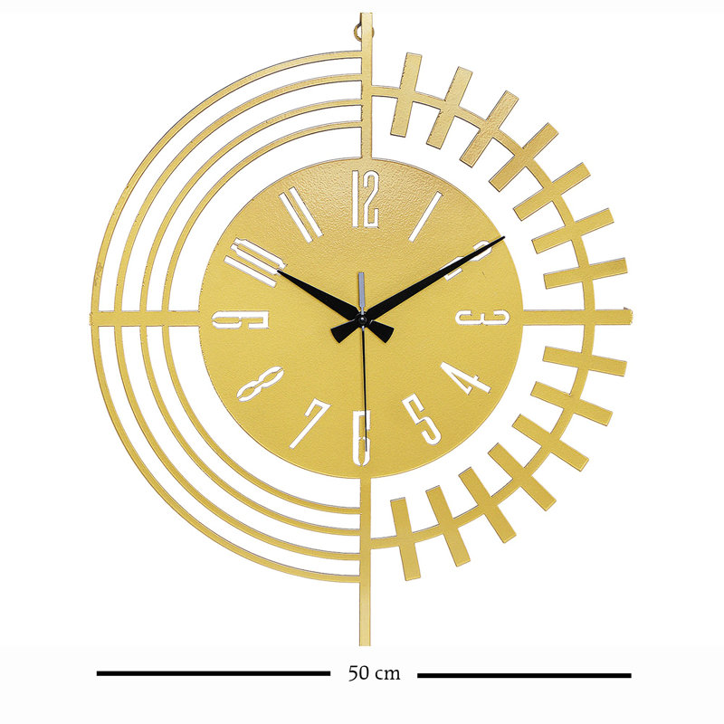 Amarmula Metal Wall Clock, Gold