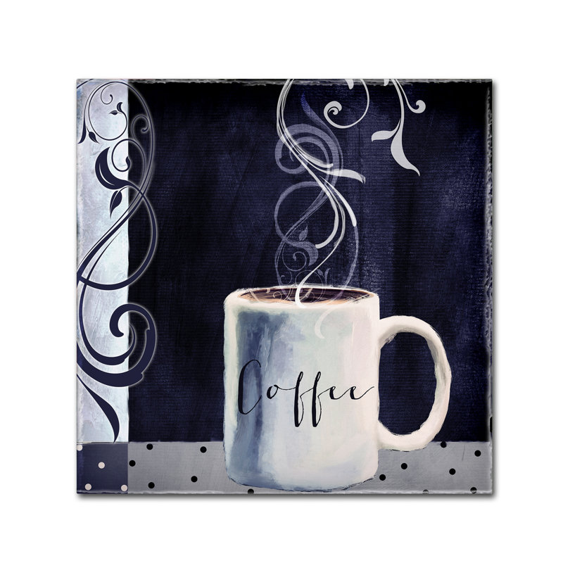 «Cafe Blue I» par Color Bakery, impression sur toile, H 24 po x l 24 po x P 2 po