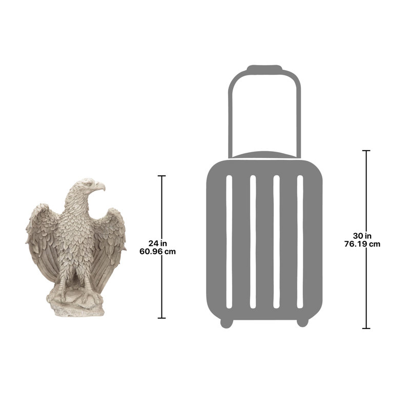 America's Eagle Animals Weather Resistant UV Resistant Polyresin Garden Statue