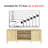 Lagoon Low TV Stand for TVs up to 65 Inches, TV Cabinet with Storage Shelves, Adjustable Shelf Modern High Cabinet for Living Room, Bedroom, Oak