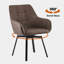 Byun 48cm H Upholstered Metal Armchair-1326517236
