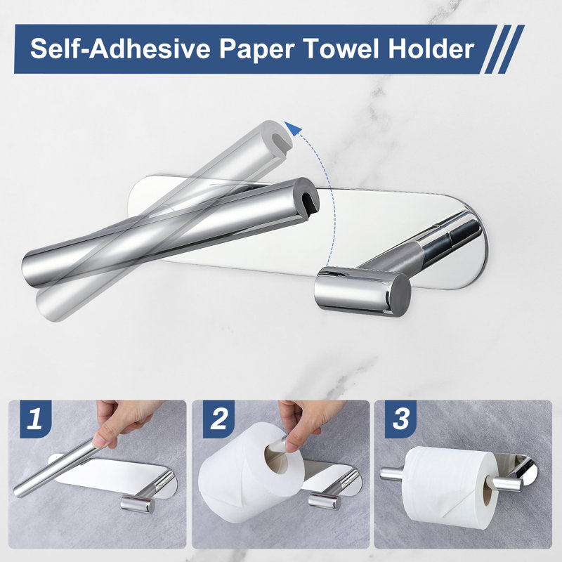 Wall Mounted Toilet Paper Holder, Polished Chrome