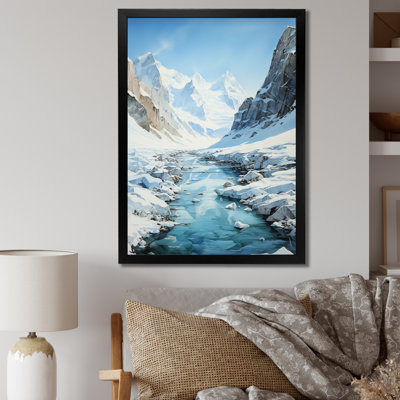 «Teal Glacier Frozen Horizon», impression d'art sur toile paysage et nature
