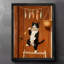 Reproduction d'art encadré noir avec chats rétro et leurs délicieux poissons séchés-272046572