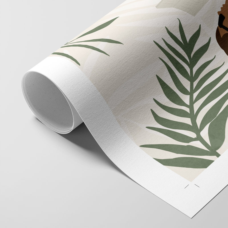 Tropical lecture I - impression sur toile seulement - non encadrée, H 60 po x l 40 po