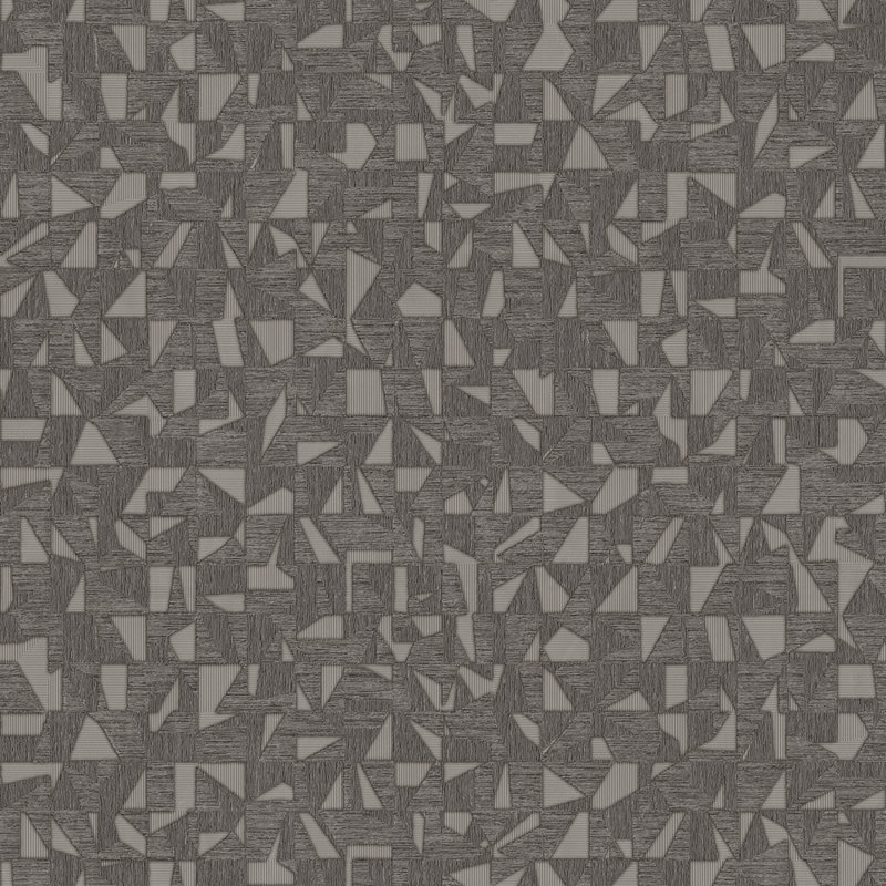Asymmetrical Design Shimmering Geometric Shapes Wallpaper, Tan