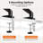 Pneumatic Arm Full Motion Single Monitor Universal Desk Mount