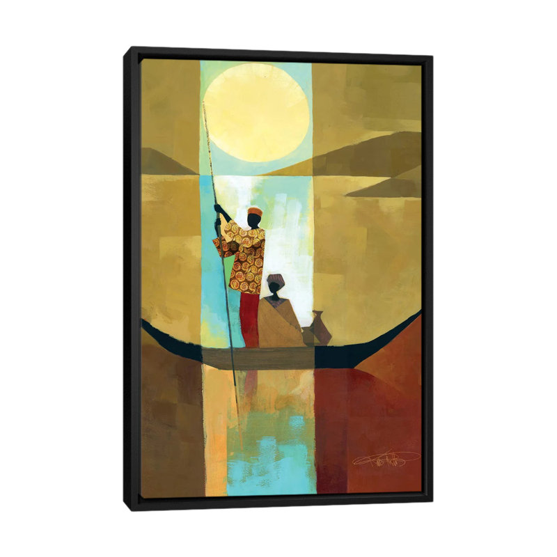 «On the River I» par Keith Mallett, reproduction sur toile tendue sur châssis, H 26 po x l 18 po x P 1,5 po, Pas de tapis