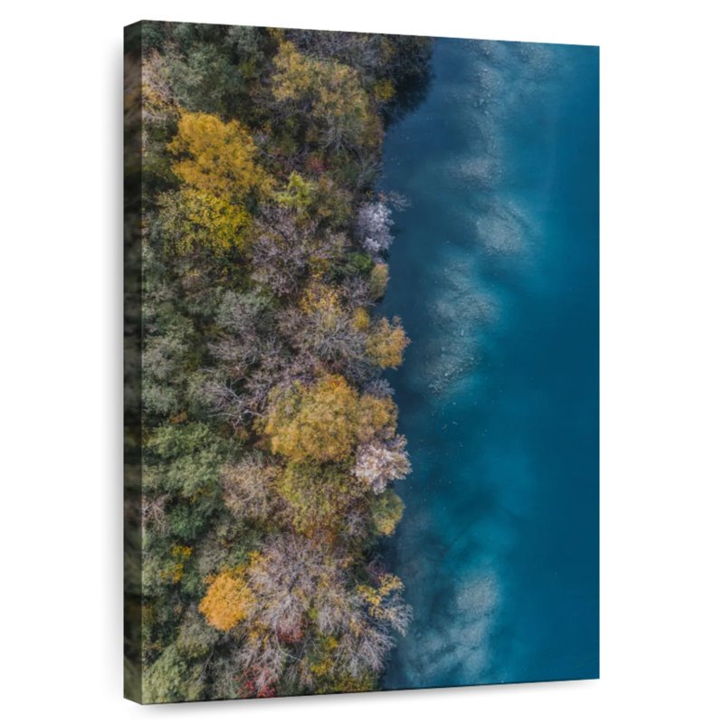 Aime Forest Along Lake Thun, 12" H x 8" W