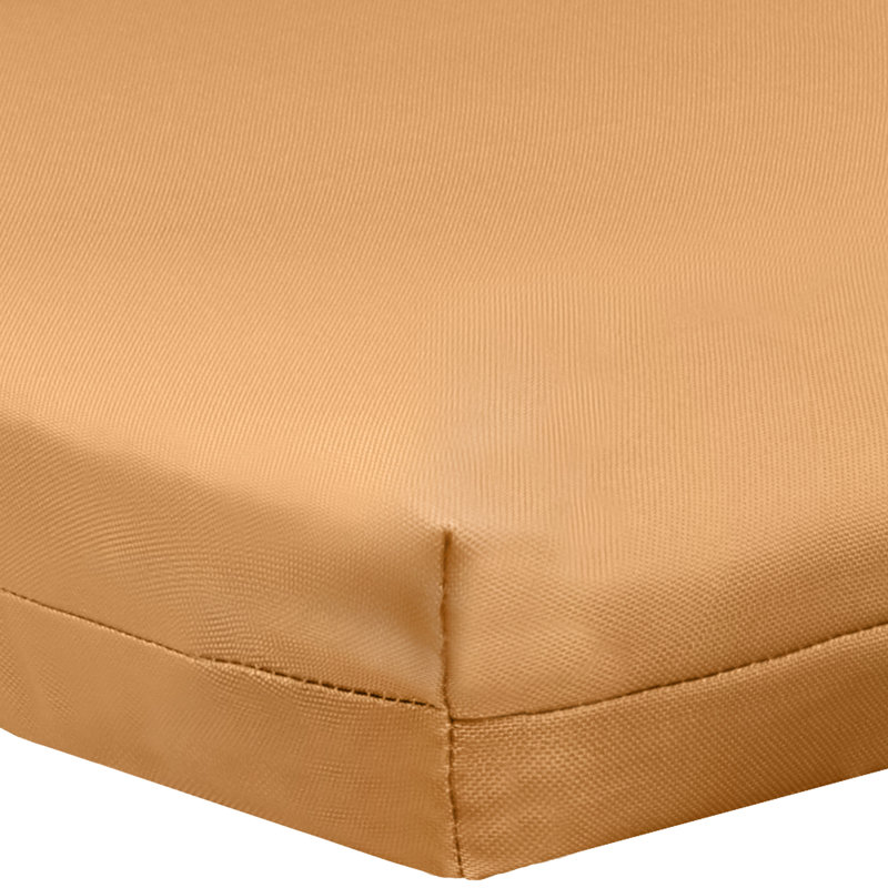 Outdoor Solid Olefin Textured Lounger Cushion 22 x 73, Yellow