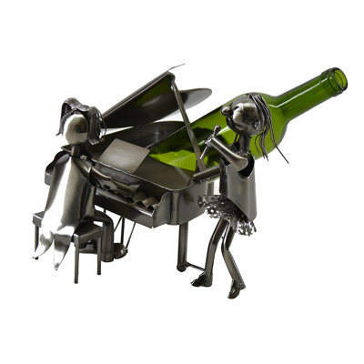 Jamel Tabletop Wine Bottle Rack in Silver
