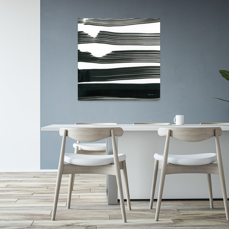 Négatif espace VI abstrait, art mural contemporain, H 32 po x l 32 po