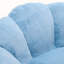 Fauteuil bleu pour adultes, anneau de traction pour la mobilité, fausse fourrure, conception antidérapante, mousse haute densité, fauteuil de détente pour salon et dortoir, tissu d'oreiller ergonomique, base, confort de chambre à coucher approprié-130844328