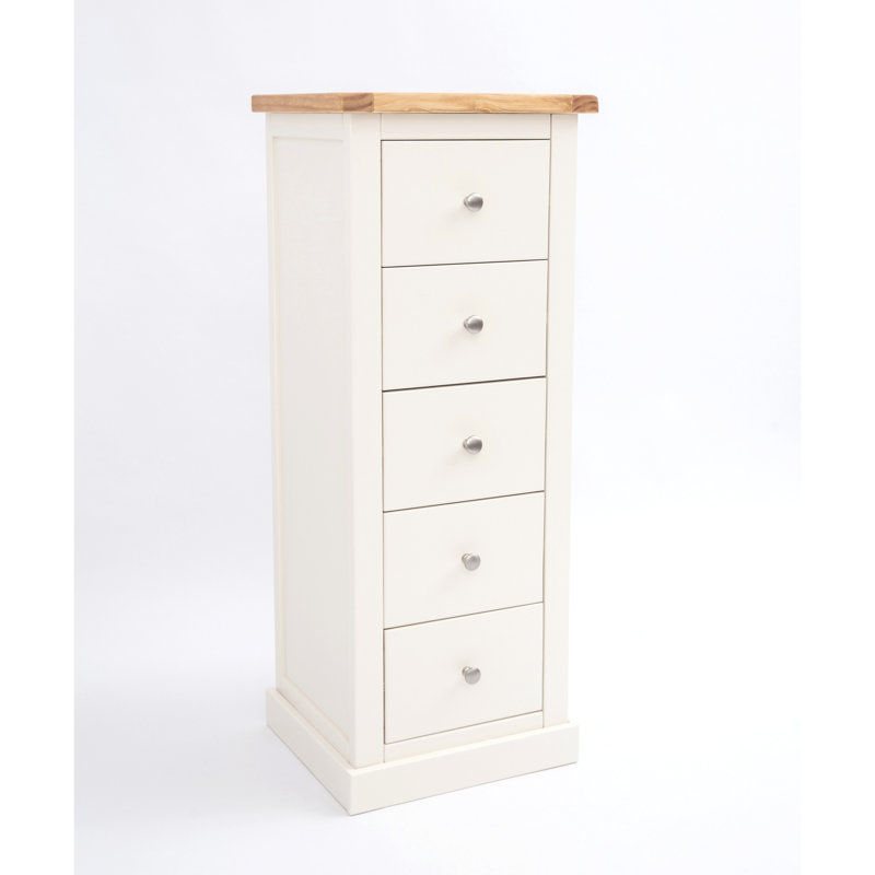 Saint-Priest 45cm W 5 - Drawer Chest of Drawers, Off White
