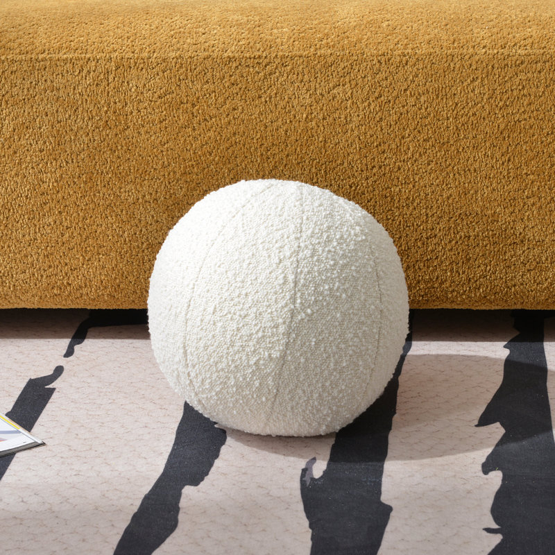 Coussin amovible et réversible, Crème, H 9 po x l 9 po