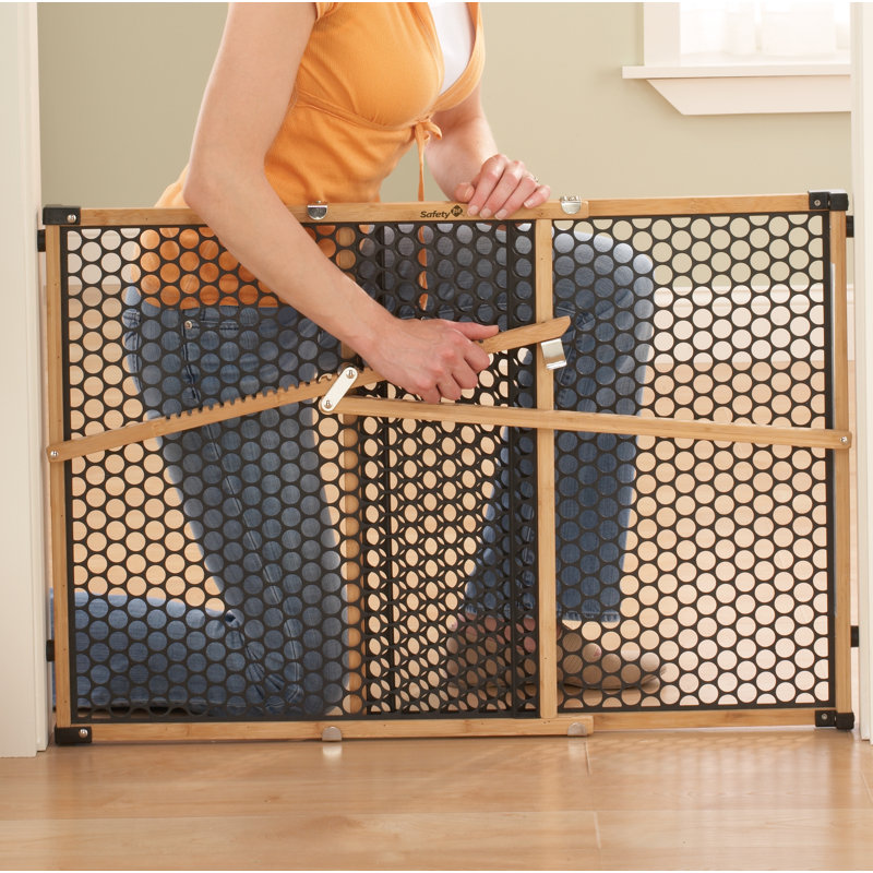 Safety 1st Bamboo and Black Retractable Child Safety Gate