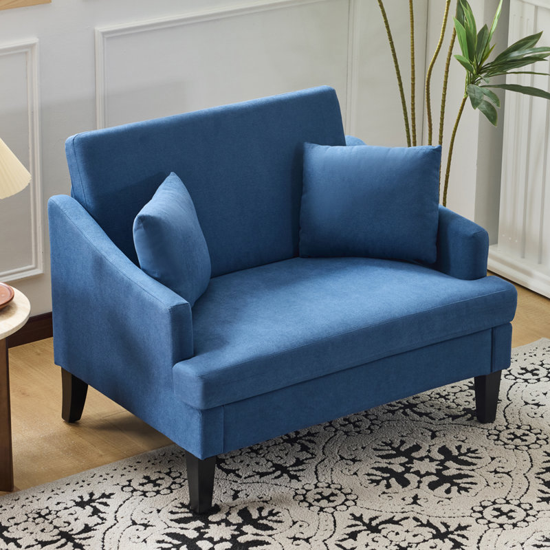  Fauteuil d'appoint surdimensionné 41 "pour salon, chambre à coucher, Bleu