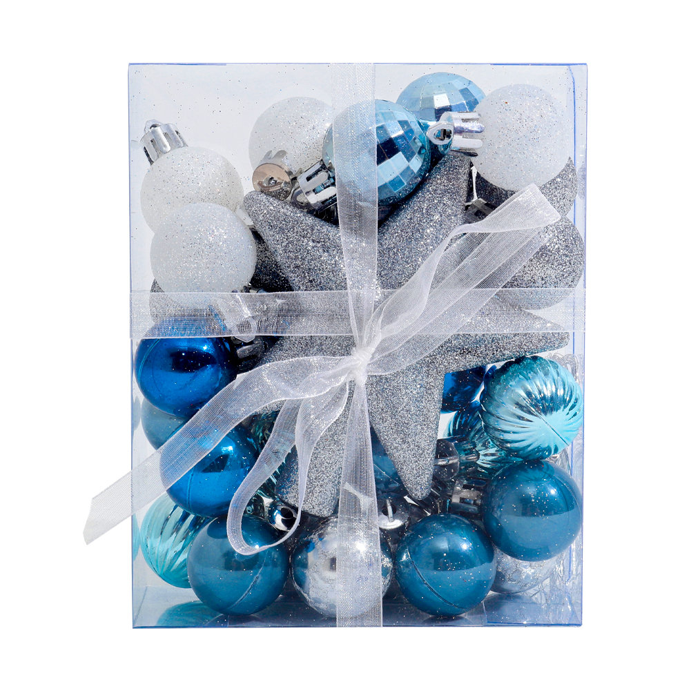 shades of blue christmas ornaments