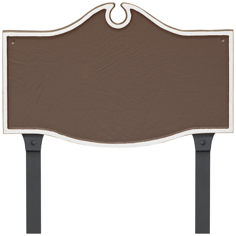 Plaque d’adresse murale sur 1 ligne colonial, Taupe / Blanc, Oui