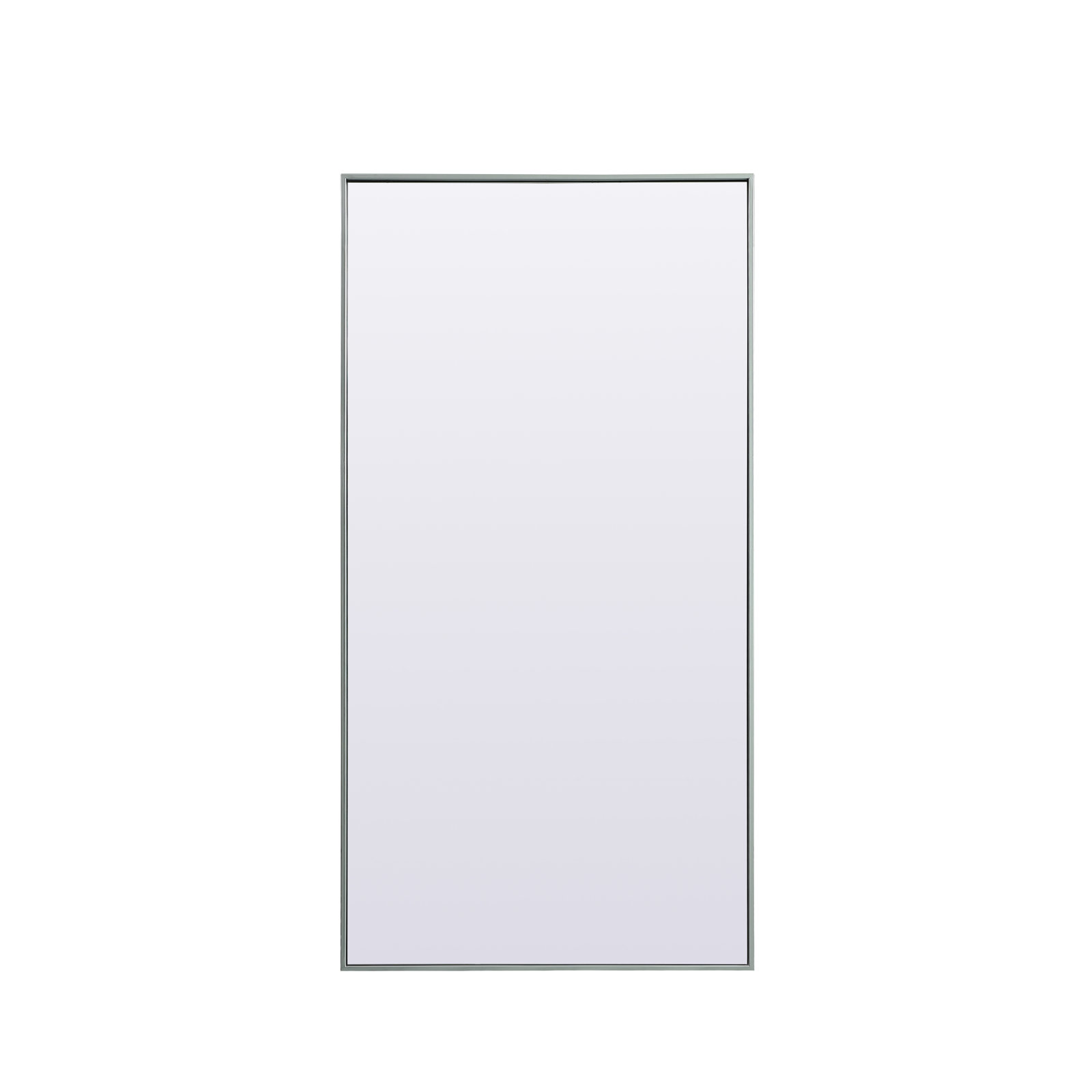 Sabine Metal Rectangle Floor Mirror, 60" x 30", Silver