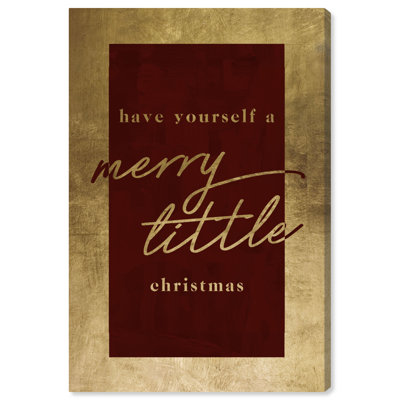 " A Merry Little Christmas Red And Gold "