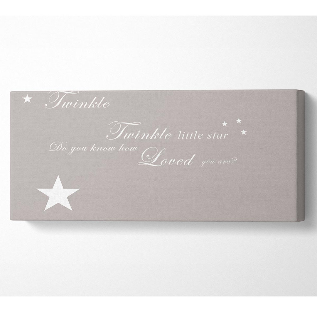 Zitat aus dem Kinderzimmer Twinkle Twinkle Little Star 1 Beige - Kunstdrucke auf Leinwand