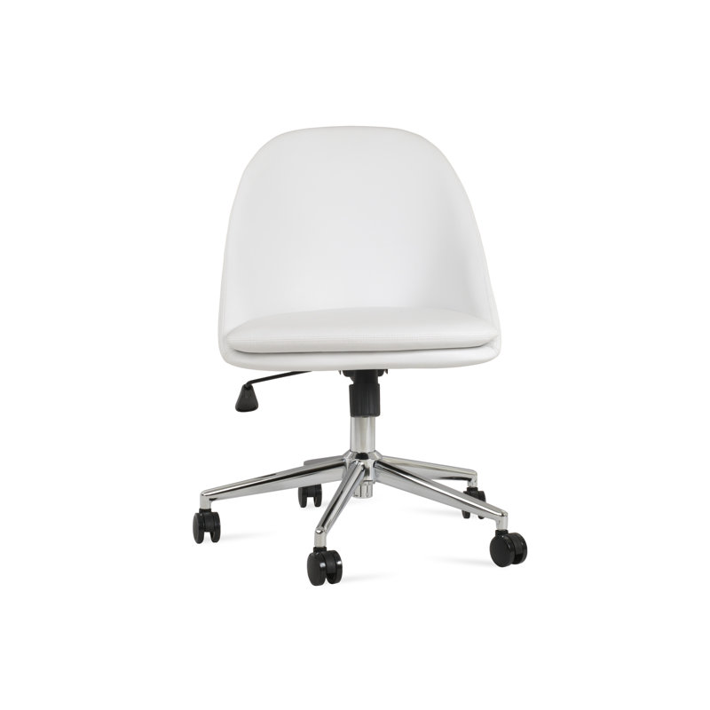 Chaise de bureau Avanos, Aluminium, Blanc