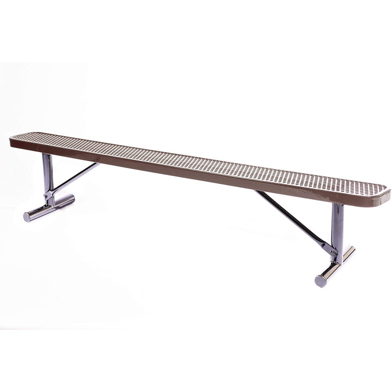 Banc revêtu de revêtement de bois COORDOUTDOORFURE, brun, déployé, 8 pi, sans dossier, portable, Brun