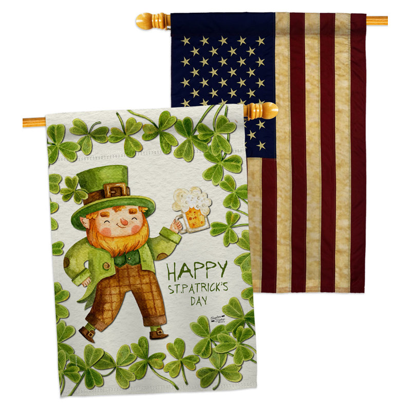 Drapeau de maison à 2 côtés en polyester / mélange de polyester 40 x 28 po