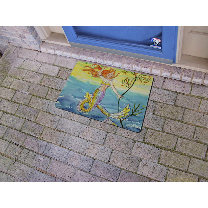 Sirène 26 po x 18 po tapis de porte extérieur antidérapant Artemis