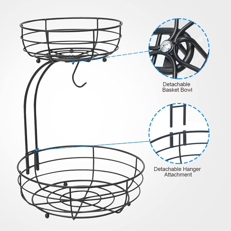 Red Barrel Studio® Large-Sized Fruit Bowl Tree Basket with Banana