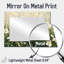 Fleurs blanches blanches au printemps Bloom II - Art mural miroir fleurs sauvages - imprimé sur métal-1021565020