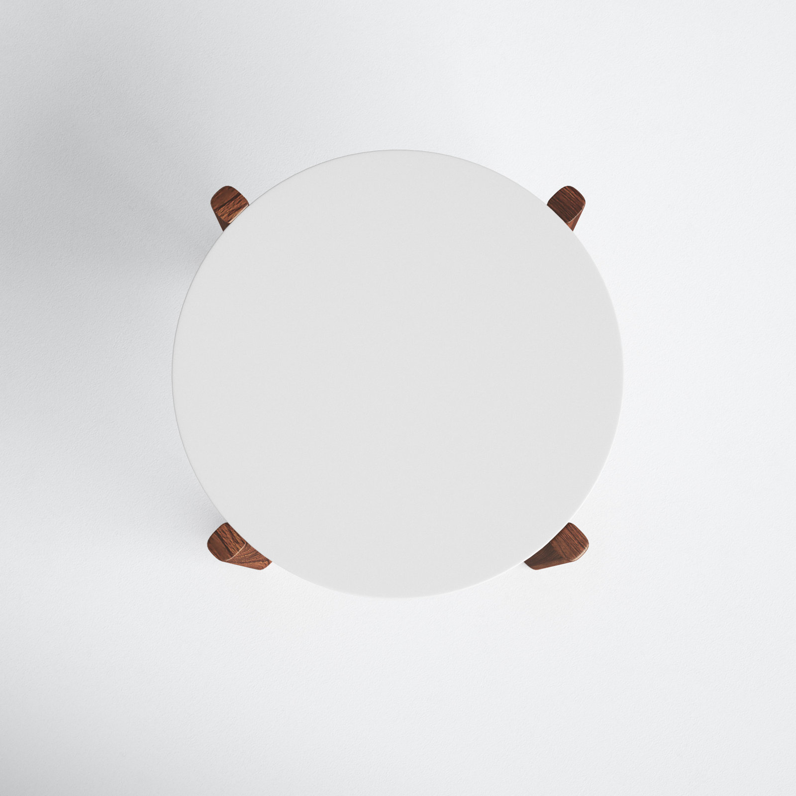 Santino 16" Acacia End Table, White