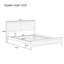 Lit plateforme moderne en bois massif avec lattes en bois robustes
